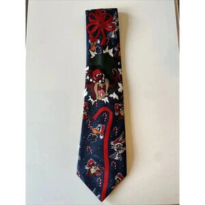 Looney Tunes Mania Vintage 1993 Christmas Tie 58.5" Length
